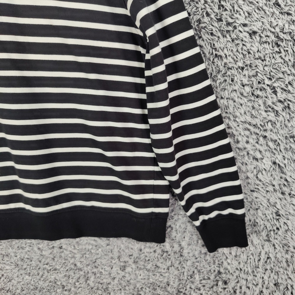 Karl Lagerfeld Paris Striped Crewneck Sweatshirt Logo Star Womens Large Nautical - Picture 11 of 16